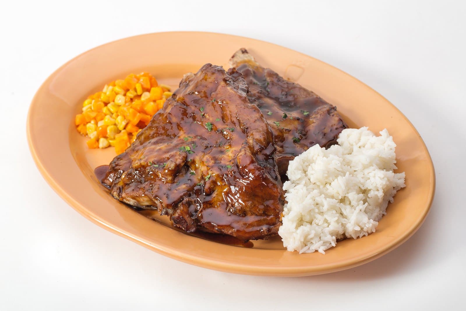Brian's Ribs — real serving, warm light